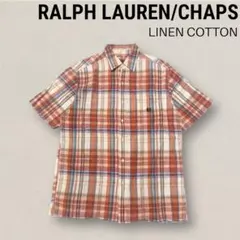 CHAPS 美品 リネンシャツ M~L相当 綿麻 CITYBOY ラルフローレンのサムネイル