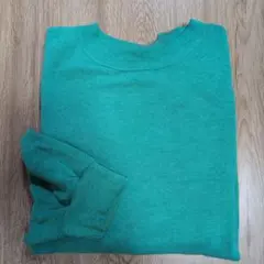 80s HANES 無地エメグリ緑 VINTAGE USA製 表記XL