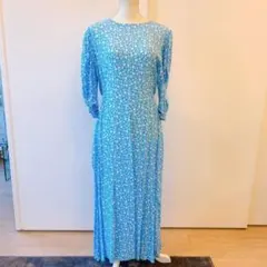 美品 Zara ベビーブルー花柄ワンピース