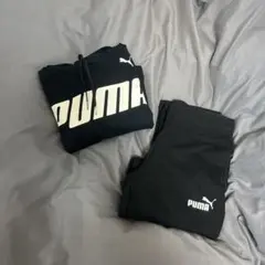 PUMA フーディ＆スウェットパンツセット M ブラック