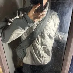 グレー チェック柄 ショルダーバッグ