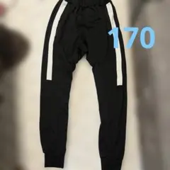 170 ラットエフェクト　裏フリースサルエルパンツ　ブラック