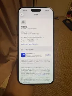 海外版iPhone 16 Pro Max 256GB,極美品, 充電回数は1回