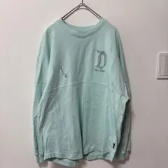 ディズニースピリットジャージー ラメ 長袖Ｔシャツ クルーネック XS 緑 綿のサムネイル
