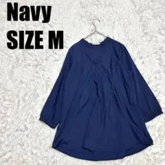 Navy ネイビー ブラウス チュニック M 長袖 レディース トップス 540のサムネイル