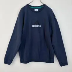 adidas EQUIPMENT スウェット ネイビー XL 袖ロゴ
