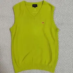 パーリーゲイツ コットン ニット ベスト 4 イエロー ゴルフ ウェア