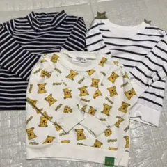 トレーナー フリース 90cm ボーダー コアラのマーチ　長袖 ３着まとめ売り