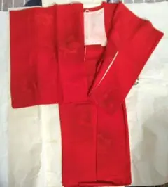 赤 花柄 道行きコート