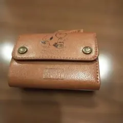 スヌーピー 三つ折り財布 ブラウン