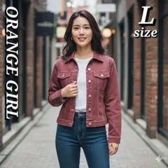 ✨新品✨ORANGE GIRL デニムジャケット Lサイズ 赤