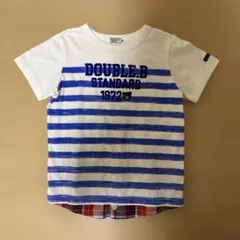 ミキハウス DOUBLE.B ストライプ 半袖 Tシャツ 130cm