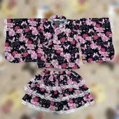 浴衣ドレス　甚平　女の子　花柄