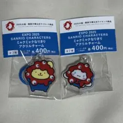 【未使用】サンリオ　ミャクミャク　なりきりアクリルチャーム 2個セット