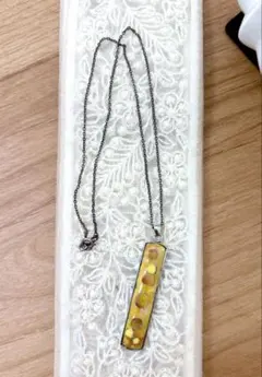 イエロードットペンダントネックレス