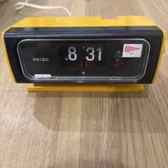 箱付 SEIKO セイコー レトロ パタパタ時計 グリーン アラーム 昭和