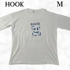 【新品】メンズ フック Tシャツ 白 M 半袖 フロント バックデザインのサムネイル