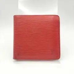 ルイヴィトン　折財布　財布　エピ　ポルトビエカルトクレディ　レッド