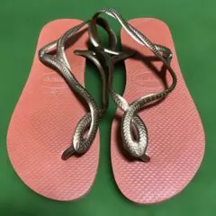 Havaianas ビーチサンダル レッドピンクゴールドのサムネイル