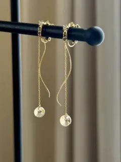 ゴールド クリスタル イヤリング