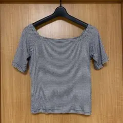coca コカ オフショルダー トップス 半袖 ボーダー Mサイズ