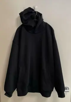 【UNIQLO：C】スウェットオーバーサイズプルパーカ BLACK XL