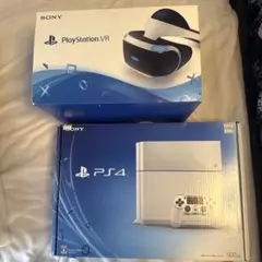 PS4 Glacier White 本体 【ジャンク】+ VRヘッドセット