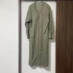 SHOO•LA•RUE コーデュロイシャツワンピース　カーキ　Mサイズ