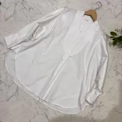 極美品　SACRA スペリオルコットンポプリンシャツ　ホワイト