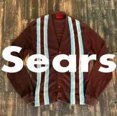 Sears カーディガン 茶色 ストライプ　カートコバーン　vintageのサムネイル