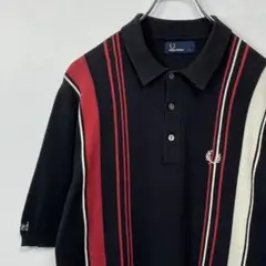 90's フレッドペリー　ストライプ　ニットポロ