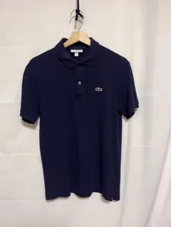 ラコステ LACOSTE ポロシャツ 半袖 ネイビー メンズ スリム フィット