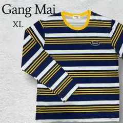 【SALE 美品 傷汚れなし】長袖カットソー ロンT XL ストライプ柄