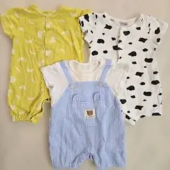 半袖ロンパース 3点セット 50-60cm