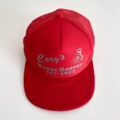 海外古着 sportcap プリント 企業物 メッシュキャップ トラッカー 帽子