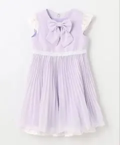 新品120★エニィファム★シフォンプリーツワンピース　 ANY KIDS 紫