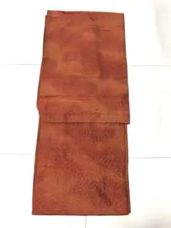 着物 袷 紬 オレンジ系