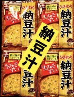 即席みそ汁　ひきわり納豆汁　12食(3食入り×4個) インスタント味噌汁 #タのサムネイル
