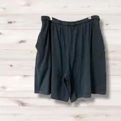 ダークグレー ショートパンツ ゴムウエスト
