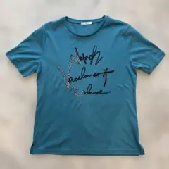 【極美品】【ルイシャンタン】半袖Tシャツ　綿100 夏　ターコイズグリーンのサムネイル