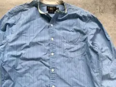 rrl ラルフローレン ノーカラーシャツ m マチ付き ダブルアールエルのサムネイル