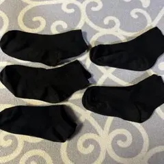 黒のスクールソックス5足セット