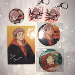 呪術廻戦 虎杖悠仁 缶バッチ アクリルキーホルダー ブロマイド