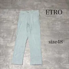 ETRO リネン & レーヨン ストライプ柄 スラックスパンツ 48 メンズのサムネイル