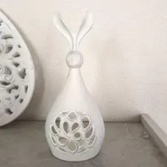 うさぎ 置物 陶器 ウサギ 兎 白兎 昭和レトロ ヴィンテージ ビンテージ