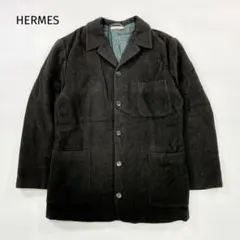 HERMES エルメス カシゴラ混 ジャケット ヴィンテージ 48 M～L 深緑のサムネイル