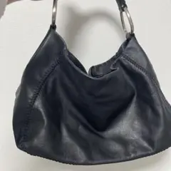 SAZABY ブラックレザーハンドバッグ