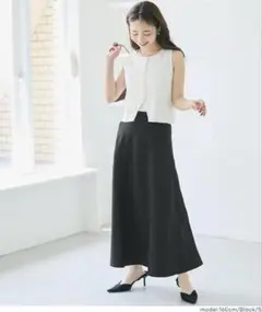 美品　coca コカ　ニットAラインスカート　黒　Sサイズのサムネイル