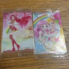 プリキュアウエハースカード キュアサマー キュアマーメイド キュアフラミンゴ