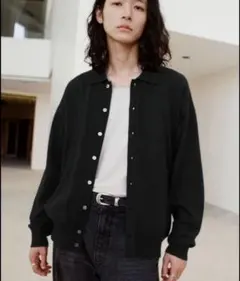 WYM T/C BASIC KNIT SHIRT CARDIGAN サイズS